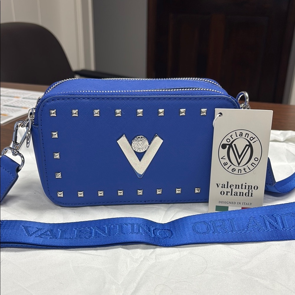 Valentino Orlandi Blue Crossbody Bag #VAL-46